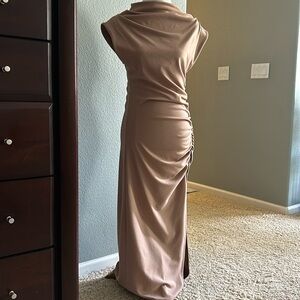 Anthropologie Tan Midi Dress